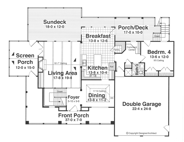 Main Level image of AVERY II House Plan